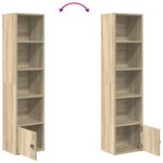 vidaXL Bibliothèque chêne fumé 31x24x127 cm bois d'ingénierie