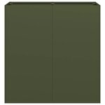 vidaXL Jardinière vert olive 80x40x80 cm acier laminé à froid