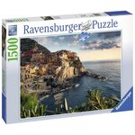 Puzzle 1500 pieces - vue sur les cinque terre - ravensburger - puzzle adultes - des 14 ans