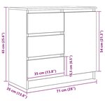 vidaXL Buffet avec tiroir sonoma gris 71x35x65 cm bois d'ingénierie