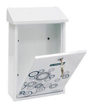 Boîte aux Lettres en Acier sérigraphié  Premium E5606  « Spatk »  Blanc