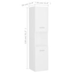 vidaXL Armoire de salle de bain Blanc 30x30x130 cm Bois d’ingénierie