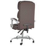 vidaXL Fauteuil inclinable de bureau Marron Similicuir