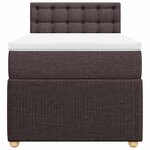 vidaXL Sommier à lattes de lit avec matelas Marron foncé 90x200 cm