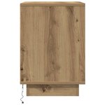vidaXL Armoires de chevet lumières LED 2Pièces chêne artisanal 38x34x50cm