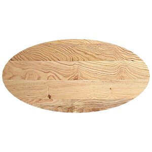 vidaXL Dessus de table 120x60x4 cm bois de chêne massif ovale