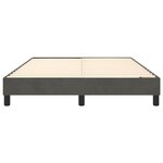 vidaXL Cadre de lit Gris foncé 140x190 cm Velours