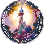 Pièce de monnaie en Argent 1 Dollar g 31.1 (1 oz) Millésime 2025 Liberty Tales RAPUNZEL