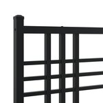 vidaXL Cadre de lit métal sans matelas avec pied de lit noir 137x190cm