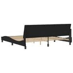 vidaXL Cadre de lit sans matelas Hanko noir 200x200 cm velours