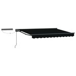 vidaXL Auvent rétractable électrique Noir et anthracite 3 5 x 2 5 m