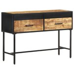 vidaXL Table console 110x35x75 cm Bois de manguier brut