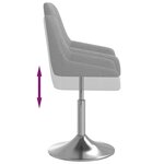 vidaXL Chaise pivotante de salle à manger Gris clair Tissu