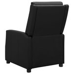 vidaXL Fauteuil inclinable Noir Similicuir