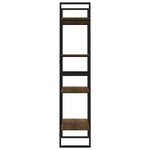 vidaXL Bibliothèque 4 niveaux Chêne brun 60x30x140cm Bois d'ingénierie