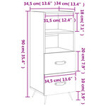 vidaXL Buffet Chêne sonoma 34 5x34x90 cm Bois d'ingénierie