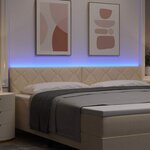 vidaXL Tête de lit Crème 200 cm tissu
