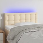 vidaXL Tête de lit à LED Crème 90x5x78/88 cm Tissu