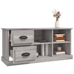 vidaXL Meuble TV sonoma gris 102x35 5x47 5 cm bois d'ingénierie