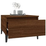 vidaXL Table d'appoint Chêne marron 50x46x35 cm Bois d'ingénierie