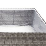 Vidaxl jardinière gris 80x80x40 cm résine tressée