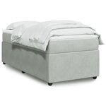 vidaXL Sommier à lattes de lit et matelas Gris clair 80x200 cm Velours