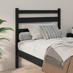 vidaXL Tête de lit Noir 96x4x100 cm Bois massif de pin