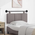 vidaXL Tête de lit suspendue Avec lumière LED Taupe Tissu