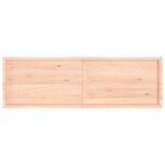 vidaXL Dessus de table bois massif non traité bordure assortie
