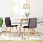 vidaXL Chaises à manger lot de 2 marron foncé tissu