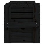 vidaXL Boîte de rangement Noir 91x40 5x42 cm Bois massif de pin