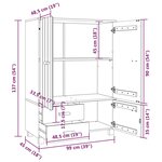 vidaXL Garde-robe HAMAR Blanc 99x45x137 cm Bois massif de pin