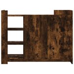 vidaXL Buffet chêne fumé 100x35x75 cm bois d'ingénierie
