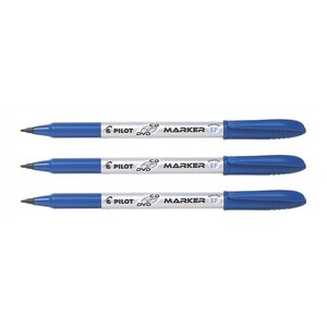 Marqueur CD-DVD Begreen Pointe Moyenne Bleu x 3 PILOT