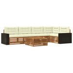 vidaXL Ensemble de canapés d'extérieur 6 Pièces Naturel et Crème