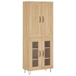 vidaXL Buffet haut Chêne sonoma 69 5x34x180 cm Bois d'ingénierie