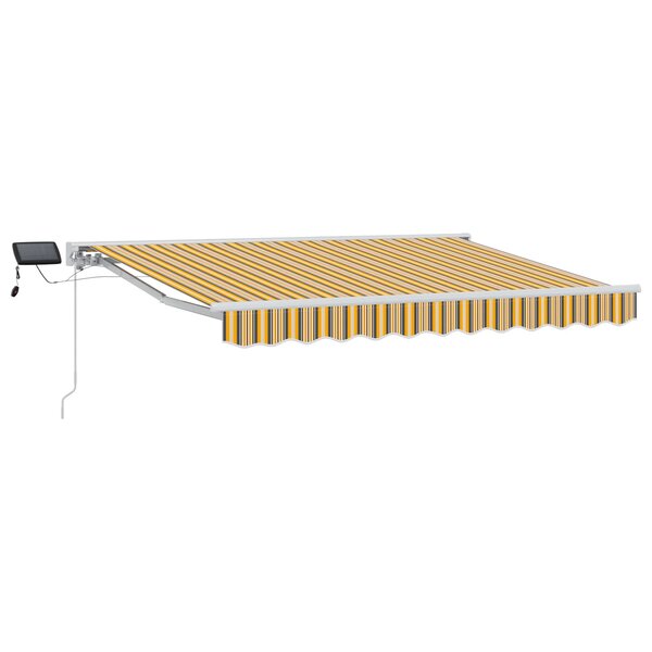 vidaXL Cadre de store manuel avec LEDs 3 5 x 2 5 m
