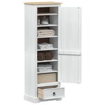 vidaXL Armoires avec tiroir Blanc 55 x 38 x 170 cm Pin massif