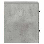 vidaXL Cabinet de chevet mural Gris béton 34 5 x 33 x 40 cm