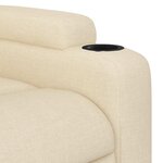 vidaXL Fauteuil de massage inclinable crème tissu