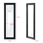 Miroir mural 132 x 42 x 3 5 cm noir 03_0007910