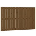 vidaXL Tête de lit murale Marron miel 140x3x90 cm Bois massif de pin