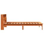 vidaXL Lit bibliothèque sans matelas cire marron 75x190 cm pin massif