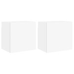 vidaXL Meubles TV muraux 2 Pièces blanc 40 5x30x40 cm bois d'ingénierie
