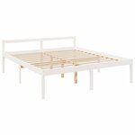 vidaXL Lit pour personne âgée sans matelas blanc bois massif