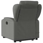 vidaXL Fauteuil de massage inclinable Gris foncé Tissu