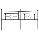 vidaXL Tête de lit de remplacement métal noir 193 cm
