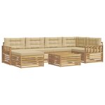 vidaXL Ensemble de canapés d'extérieur 7 pc Blanc et Beige