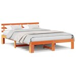 vidaXL Cadre de lit Marron 150 x 200 cm Bois de pin massif