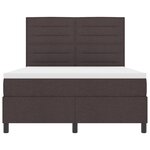 vidaXL Lit à ressorts avec matelas et LED marron foncé - 160 x 200 cm tissu